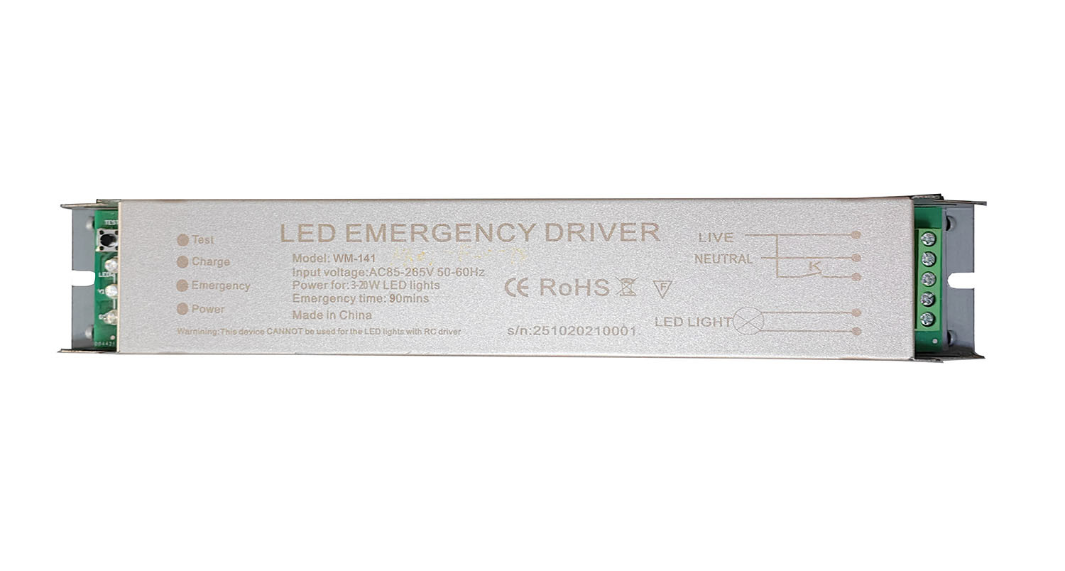 LED-Notfalltreiber, Notbatteriesatz für alle LED-Leuchten, volle Notstromversorgung